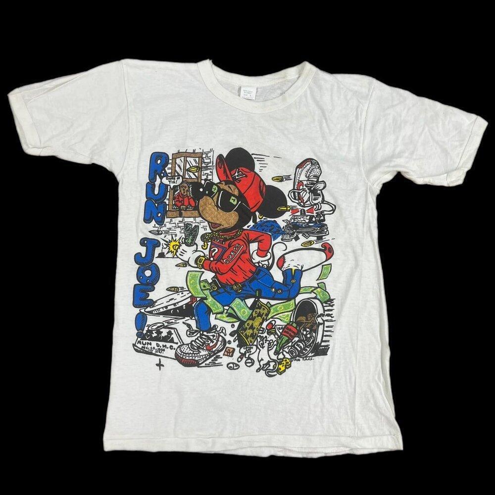 Mickey Mouse Fan Made Run Joe Shirt Retro Tee